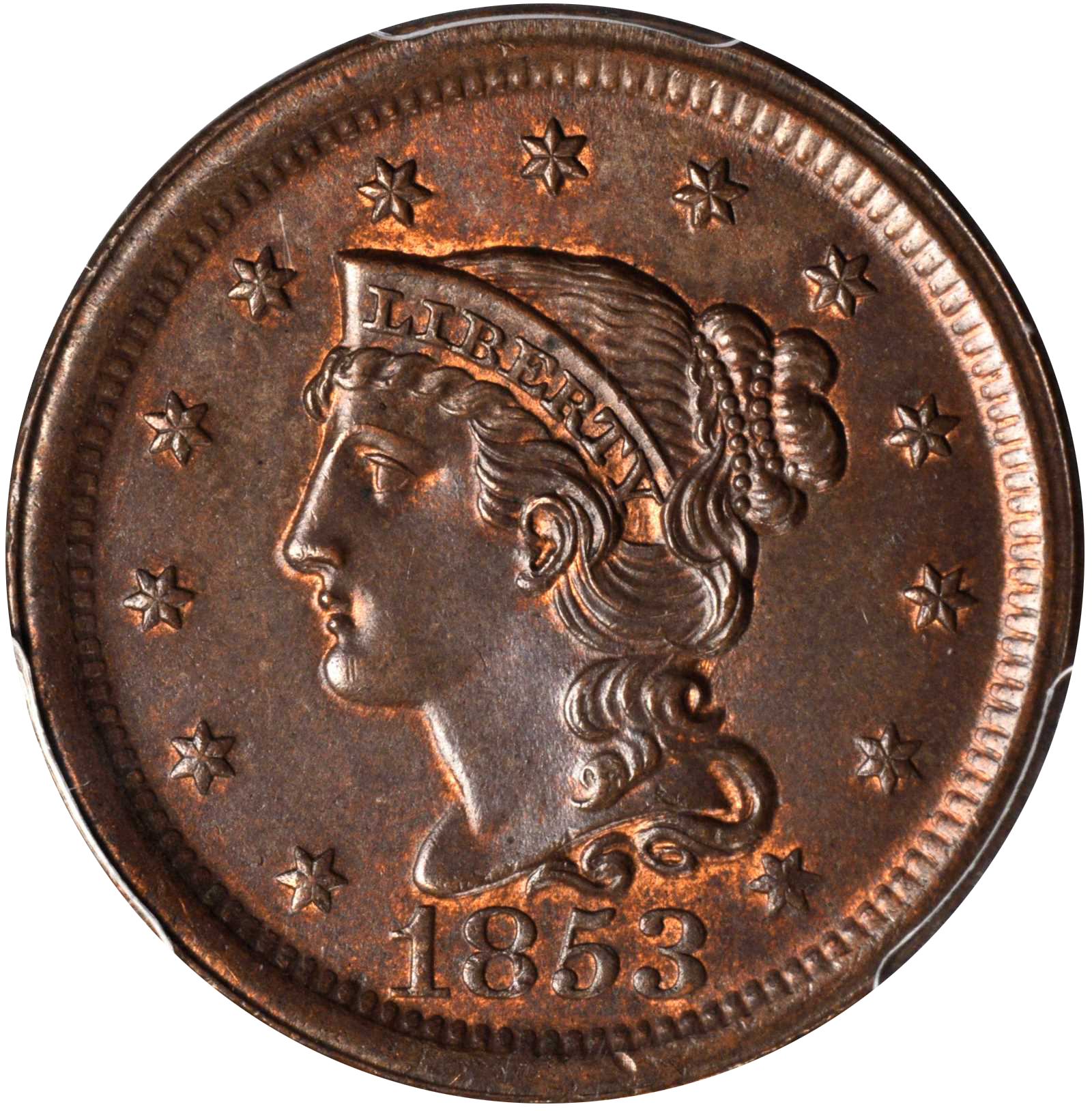 Value Of 1853 Braided Hair Half Cent Rare Coin Price Guide