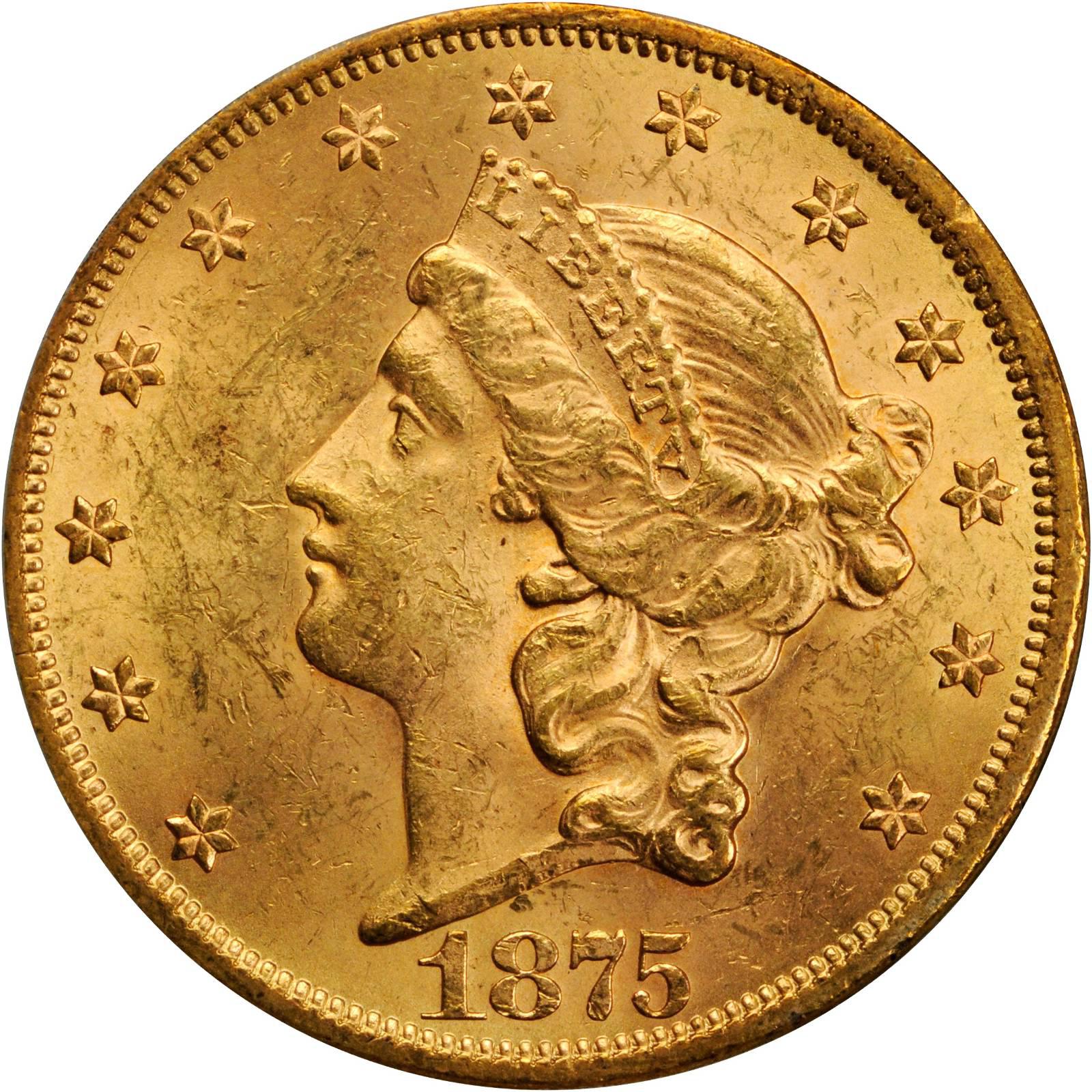Value of 1875 $20 Liberty Double Eagle | Sell Rare Coins