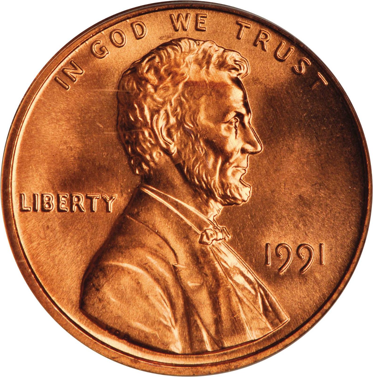 Value Of 1991 Lincoln Cents We Appraise Modern Coins