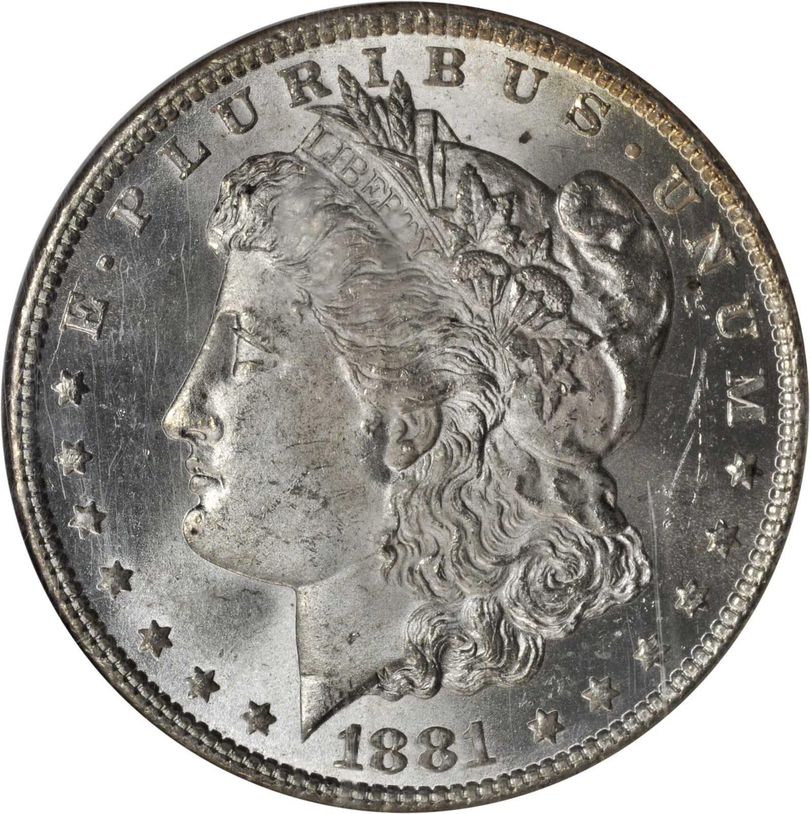 1881 O Morgan Silver Dollar Frosty Luster $1 AU 