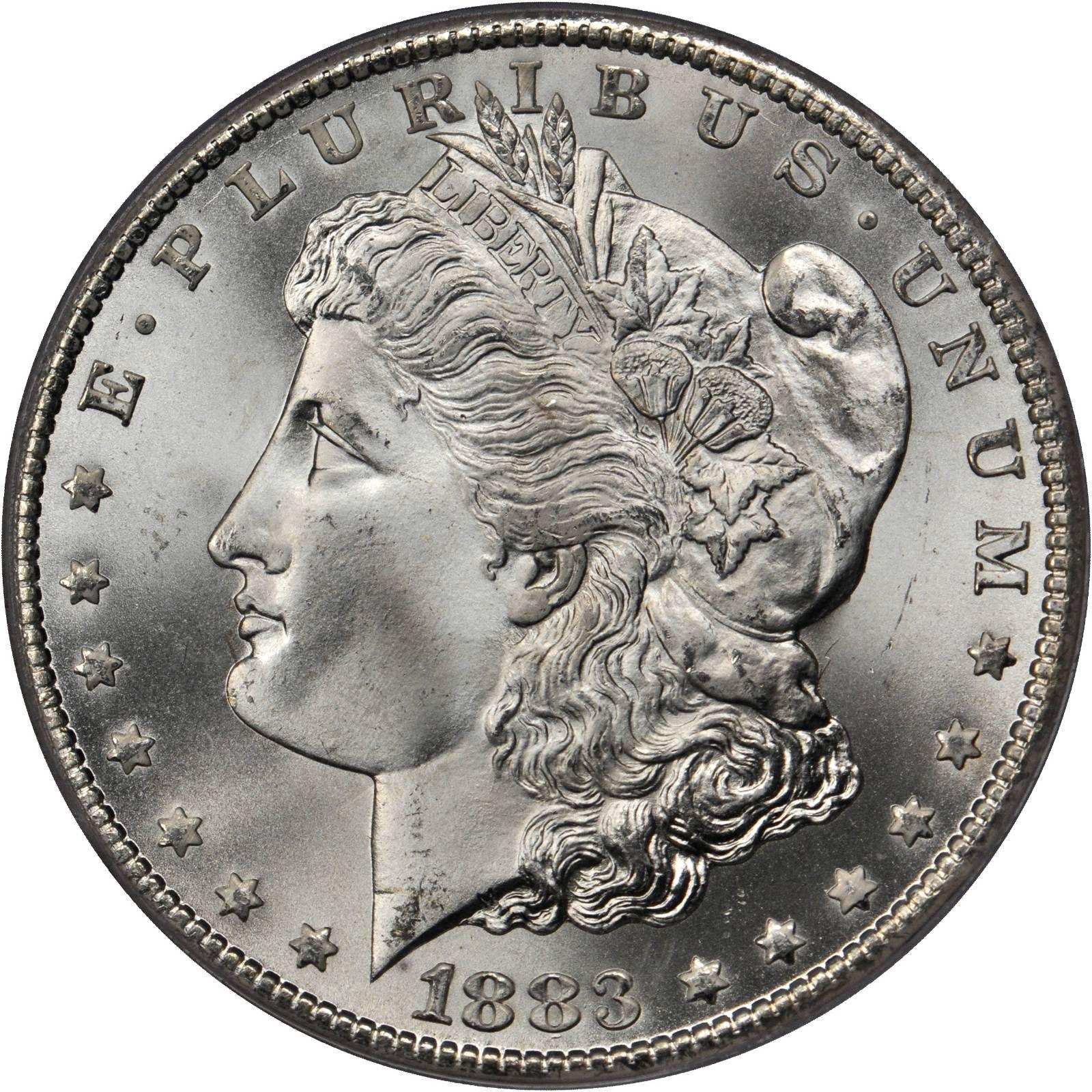 1883 Carston City Morgan Silver Dollar Coin, CC Mint Mark, $1 US Coin