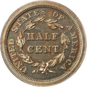 old coin buyer Braided Hair Half Cent
