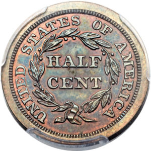 Braided Hair Half Cent Coins