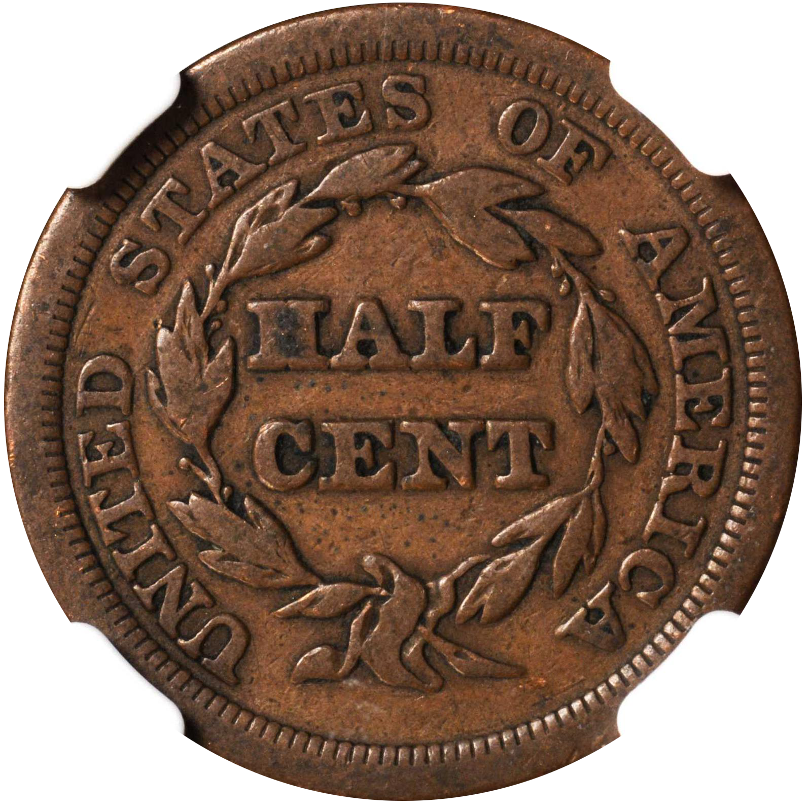 1857 Braided Hair Half Cent