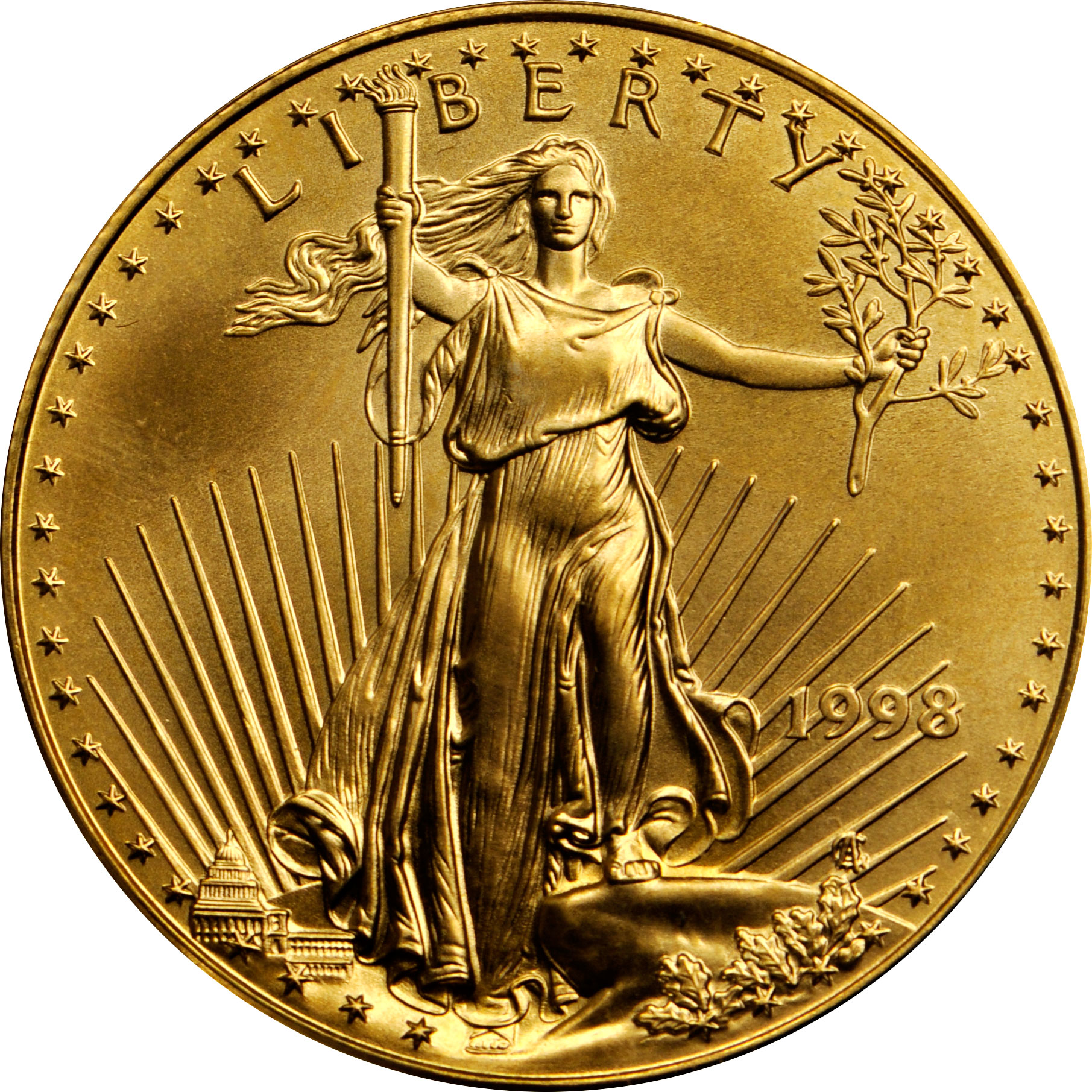 Value of 1998 $10 Gold Coin | Sell .25 OZ U.S.A. Gold Eagle