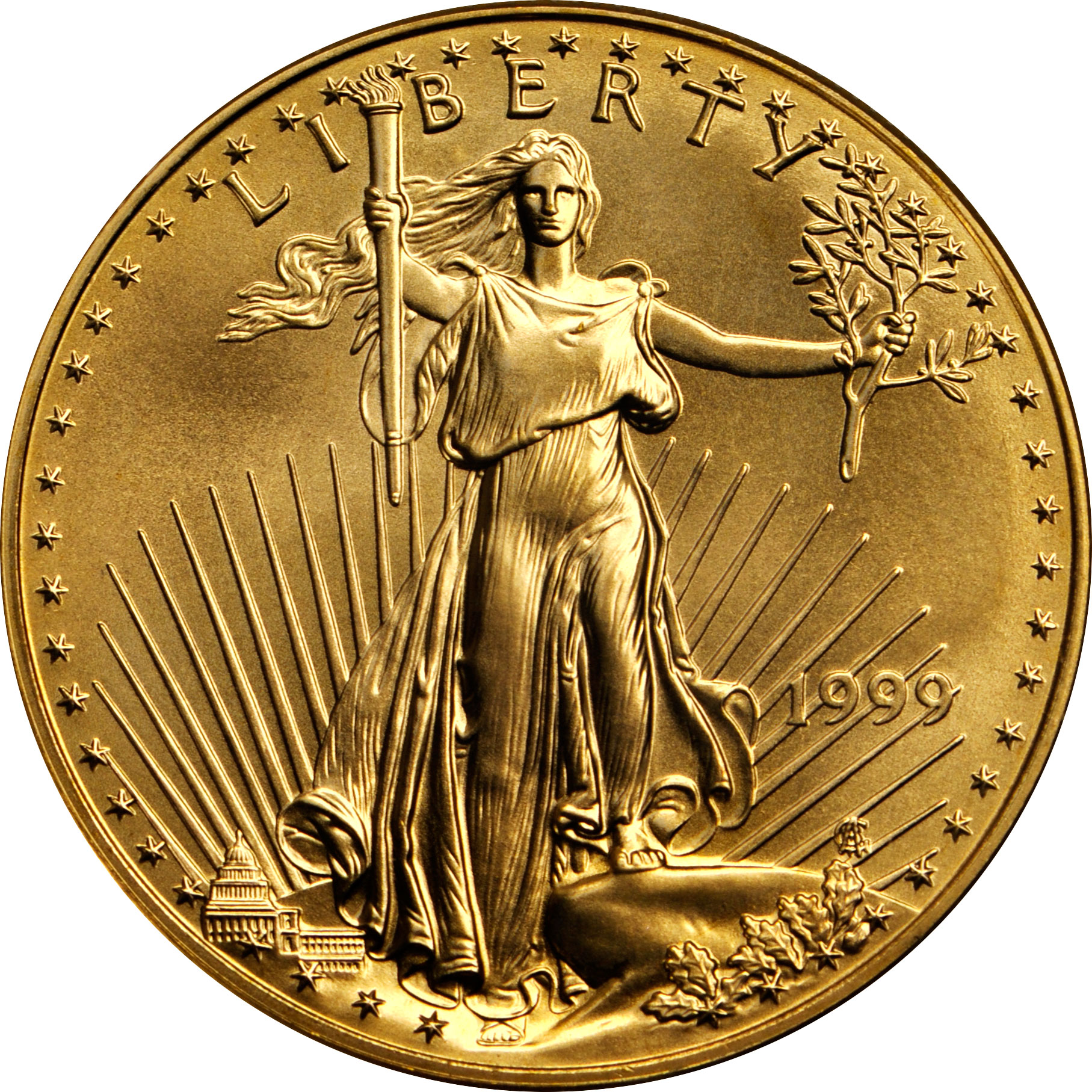 Value of 1999 50 Gold Coin Sell 1 OZ American Gold Eagle