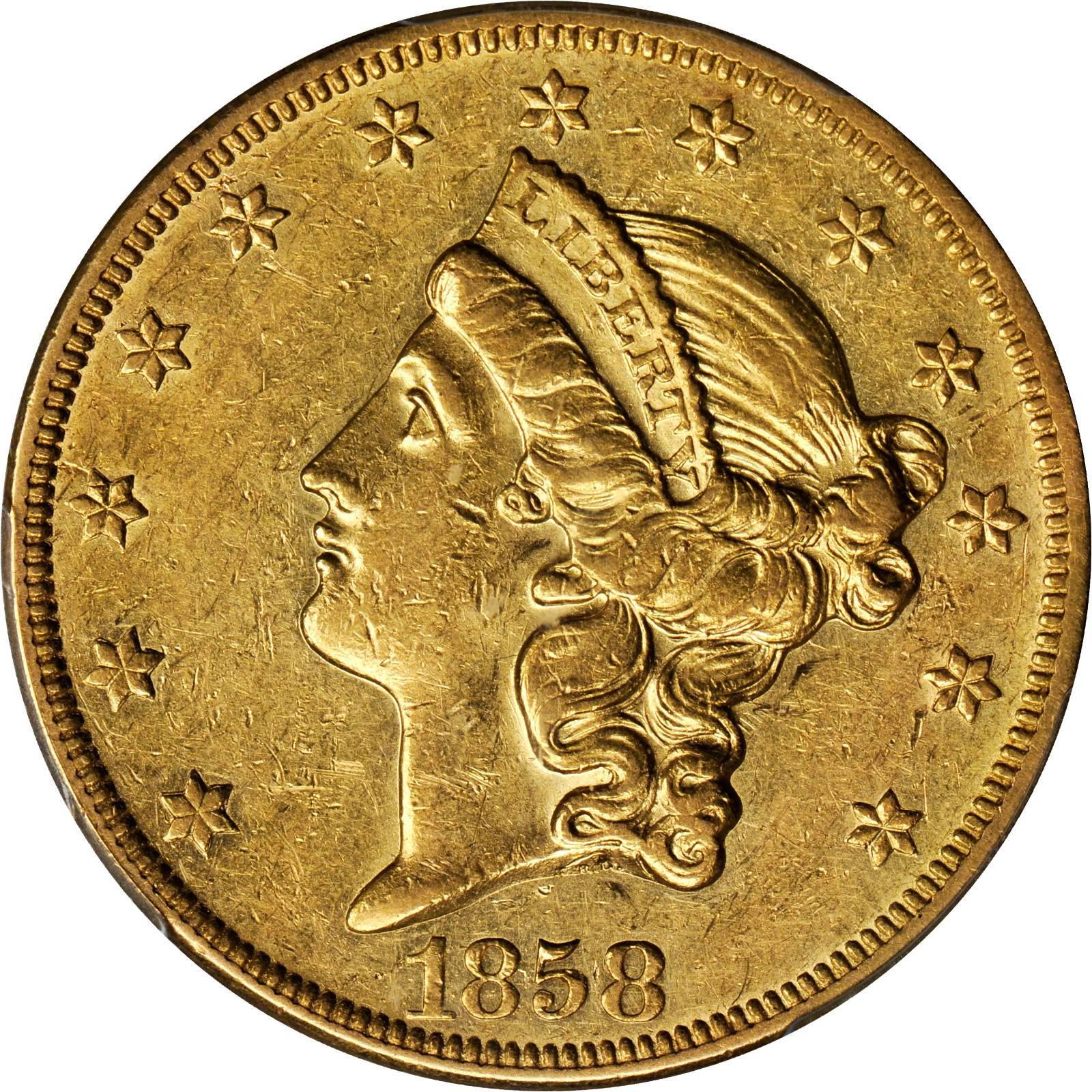 Value of 1858-O $20 Liberty Double Eagle | Sell Rare Coins