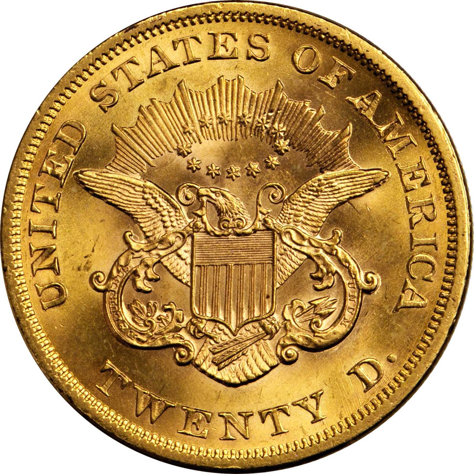 Value of 1865 20 Liberty Double Eagle Sell Rare Coins