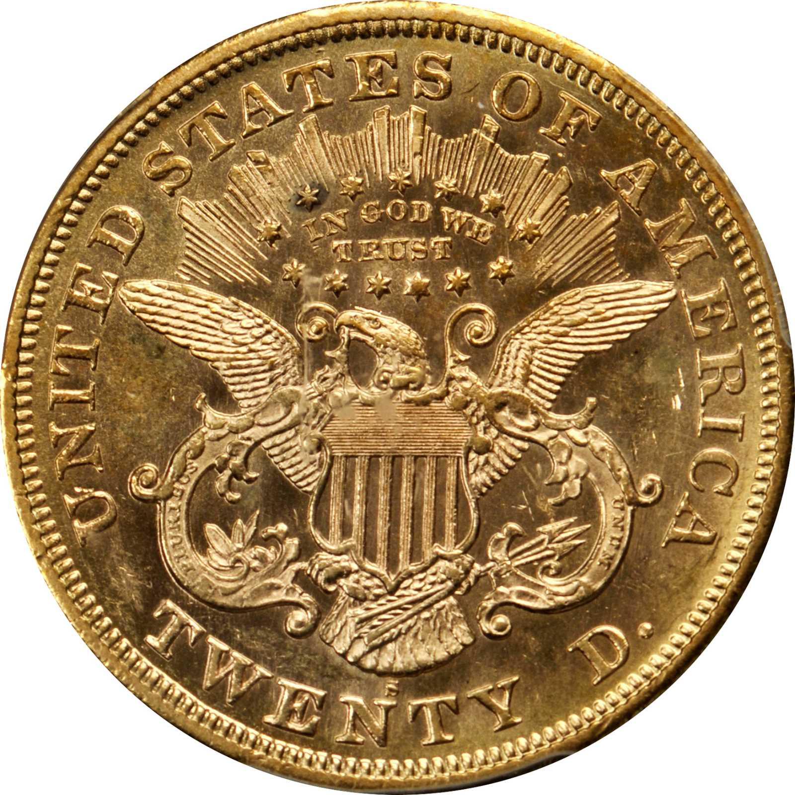 Value of 1870-S $20 Liberty Double Eagle | Sell Rare Coins