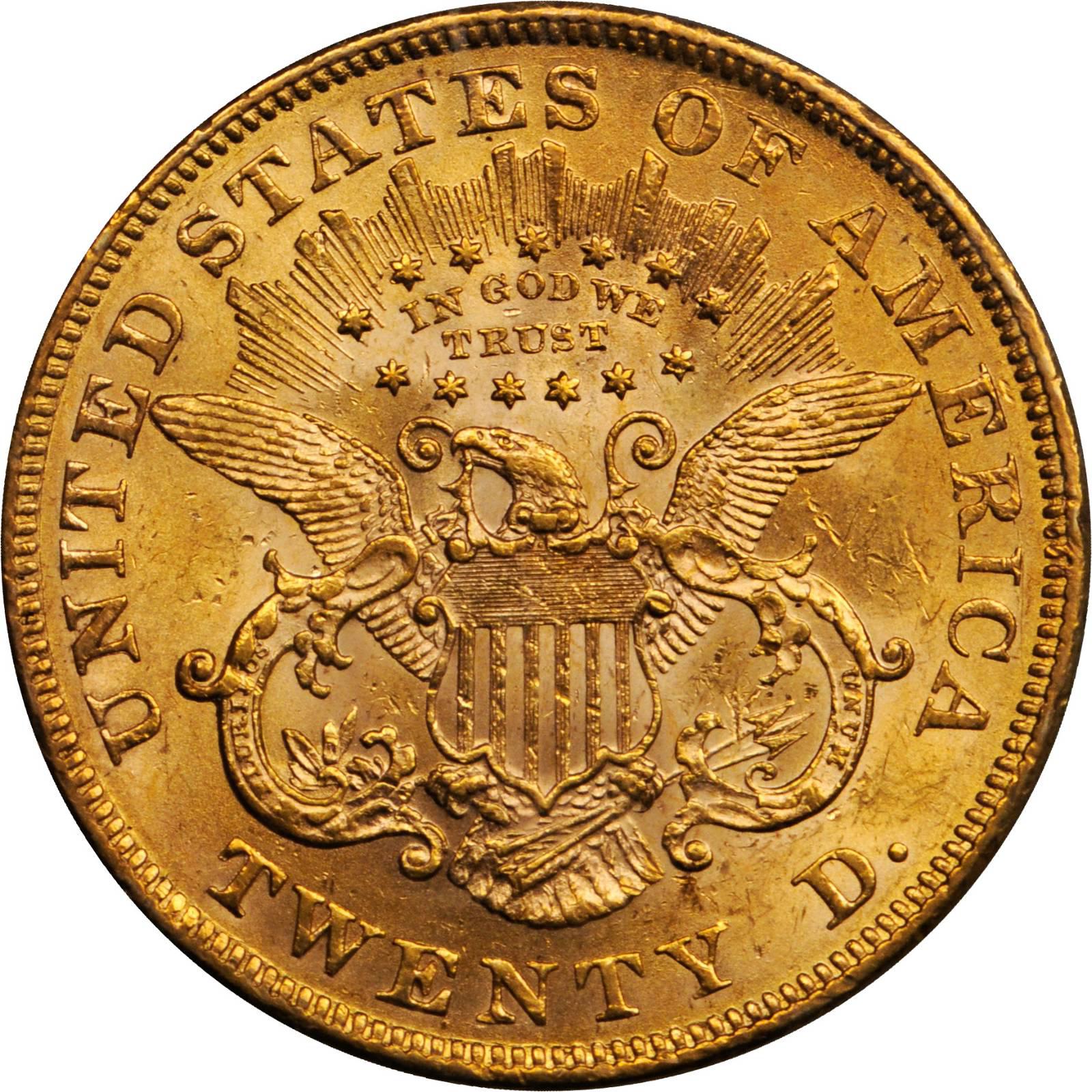 Value of 1874 $20 Liberty Double Eagle | Sell Rare Coins
