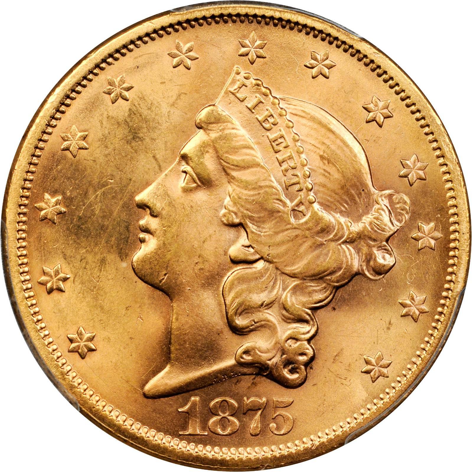 Value of 1875-S $20 Liberty Double Eagle | Sell Rare Coins