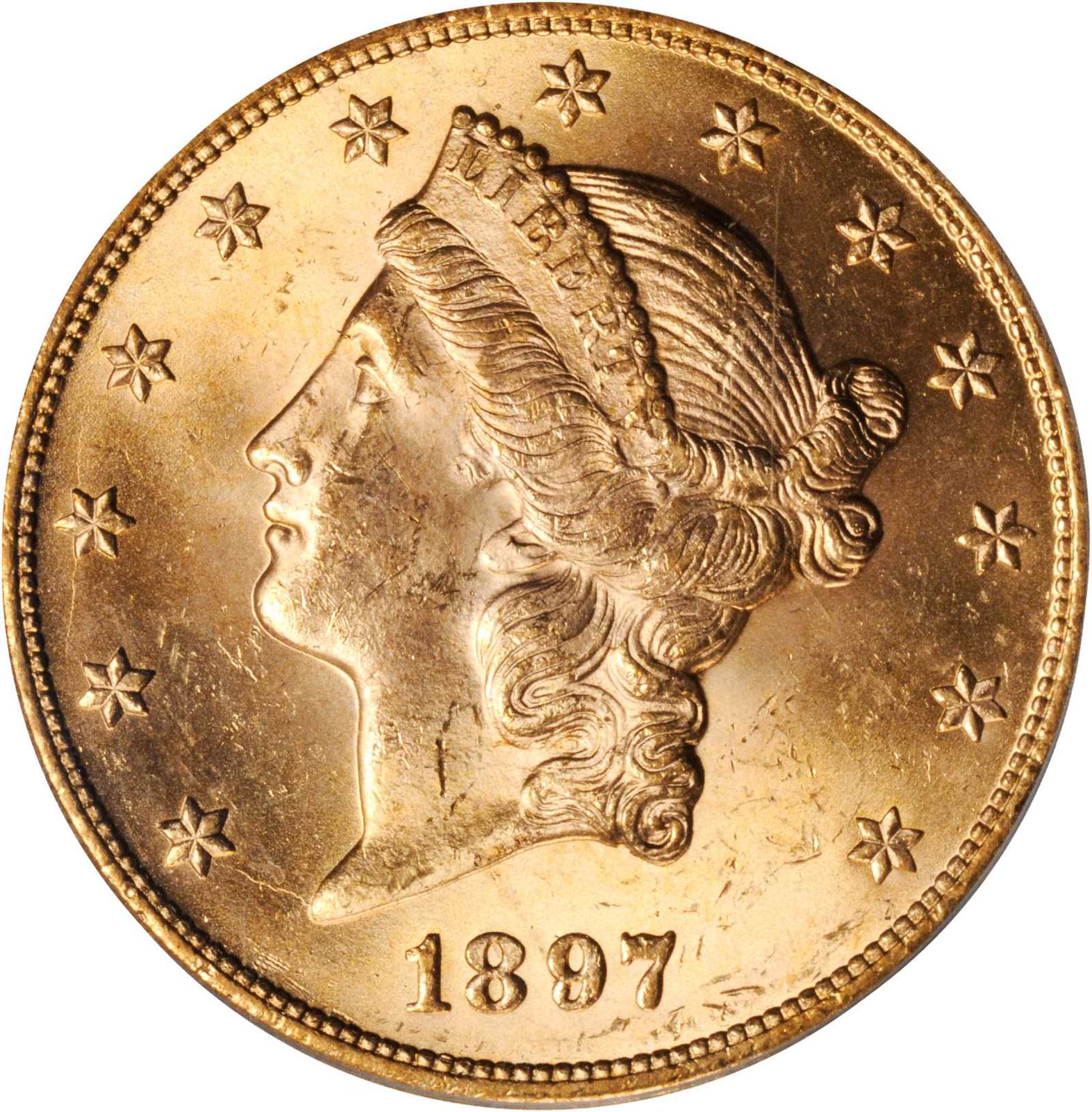 Value of 1897 $20 Liberty Double Eagle | Sell Rare Coins