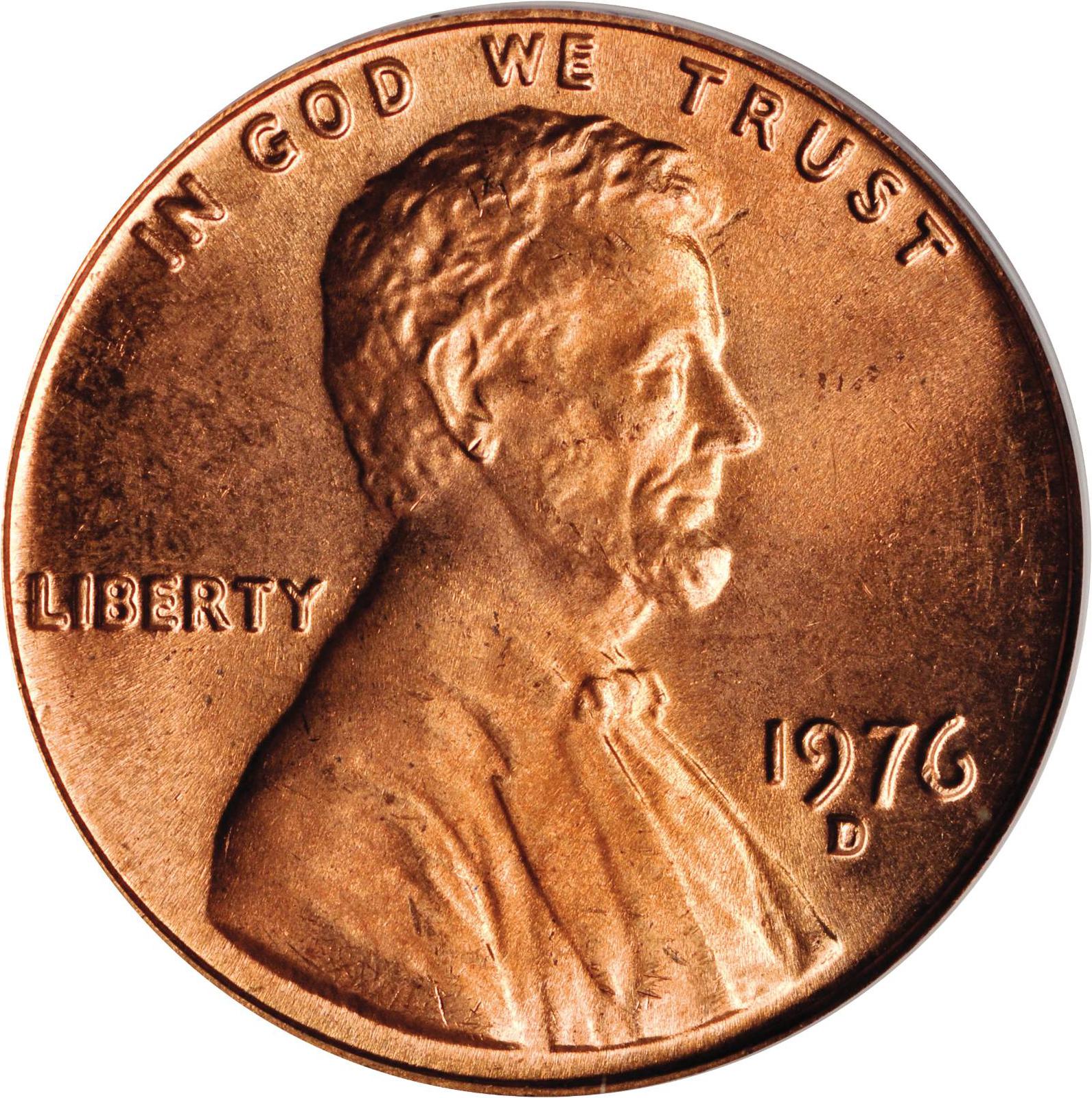 1976-D   Lincoln Memorial  Cent  BU    Red  Nice  US  Coin  Free  Shipping 