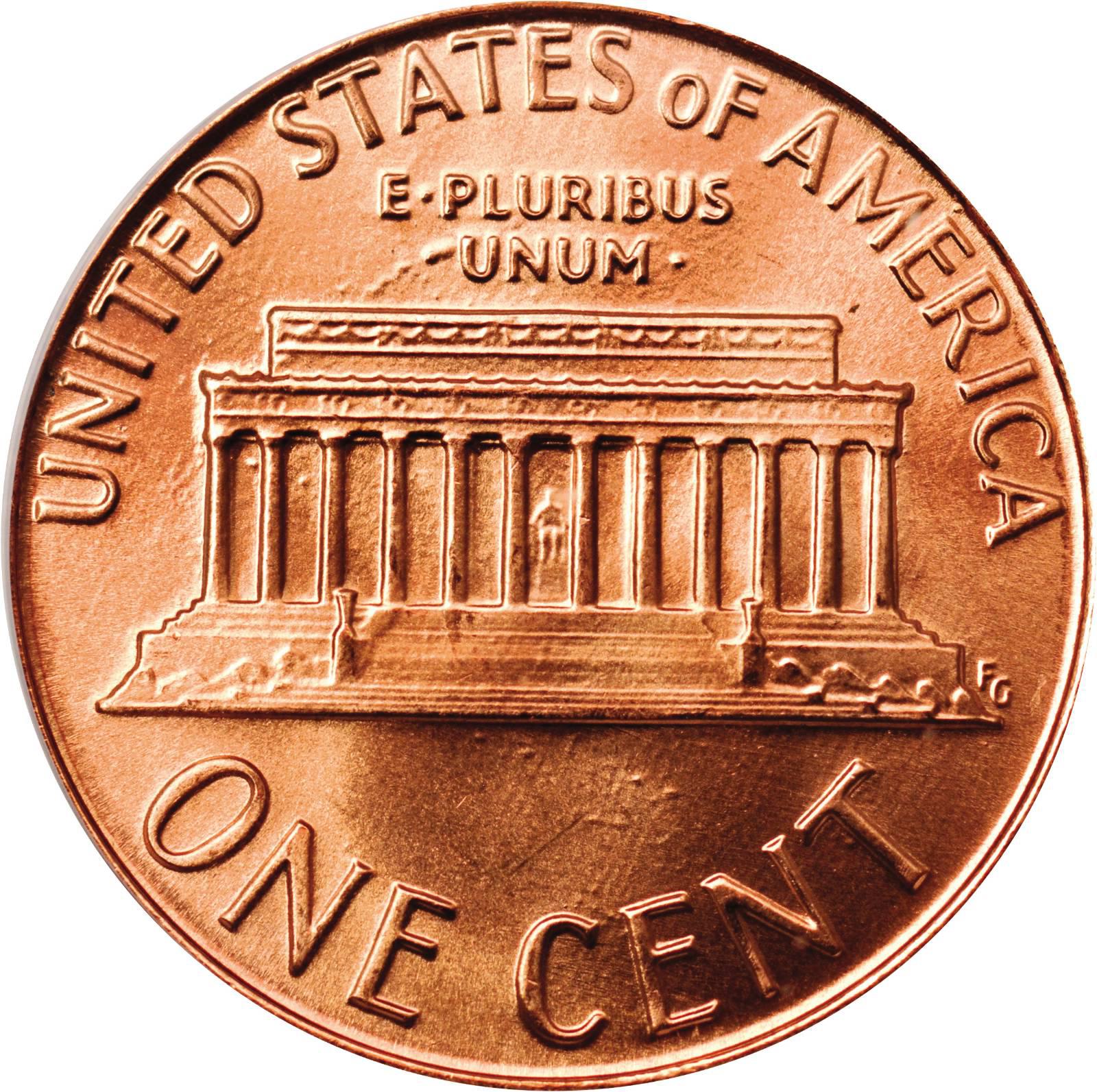 1986 P Lincoln Memorial One Cent USA coin 