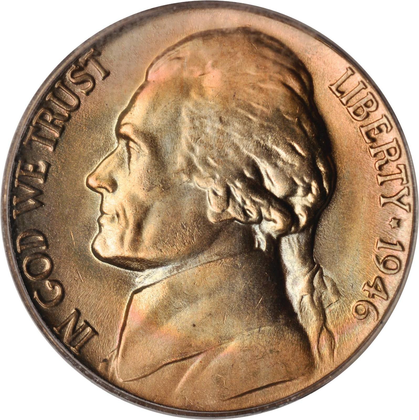 Details about   1946  D US JEFFERSON NICKEL FIVE CENT ROLL 1946-D NOT WAR TIME 40 Coins 
