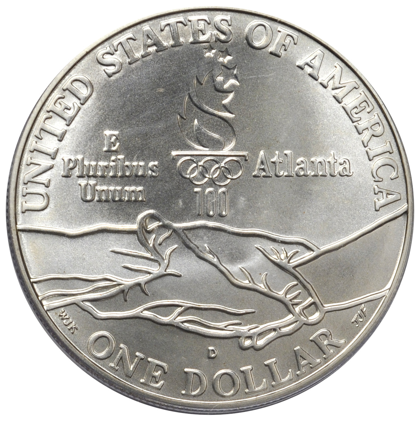 Gymnast Commemorative Silver Dollar BU 1995-D Atlanta Olympic Games