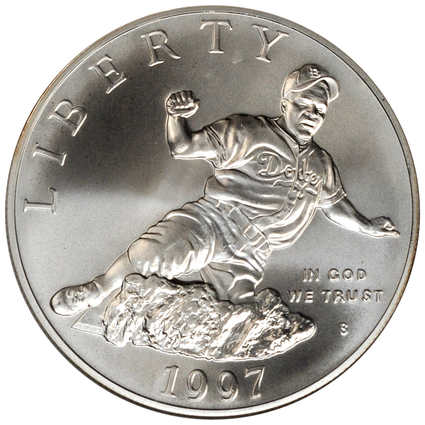 Value Of 1997 1 Jackie Robinson Silver Coin Sell Coins