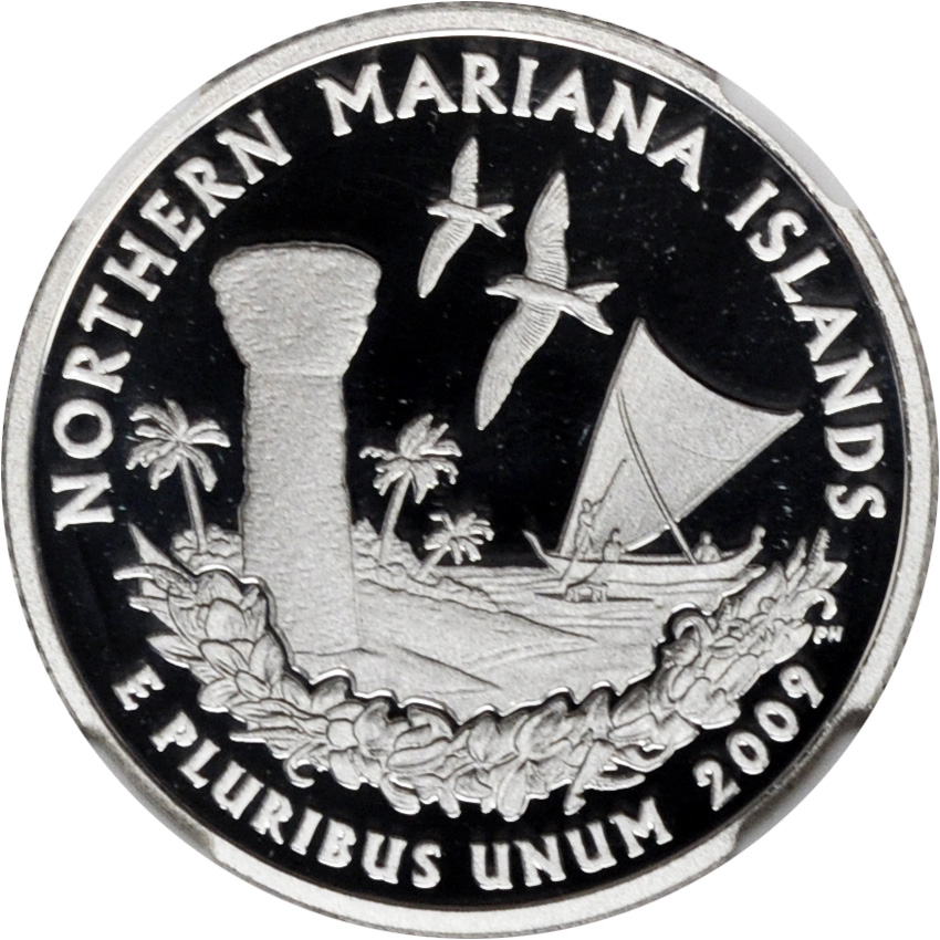 Northern Mariana Islands 90% Silver Proof U.S 2009-S U.S Territories Quarter 