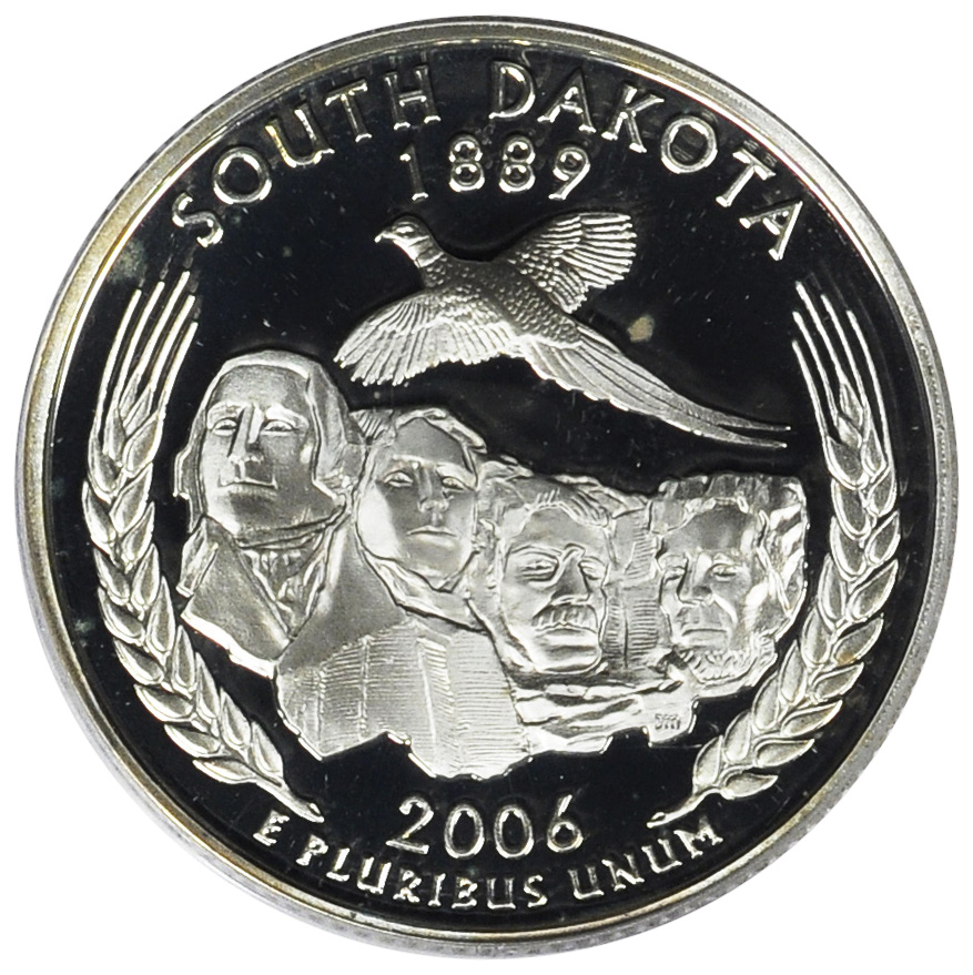 South Dakota Statehood Quarter Dollar Coin 2006 P 