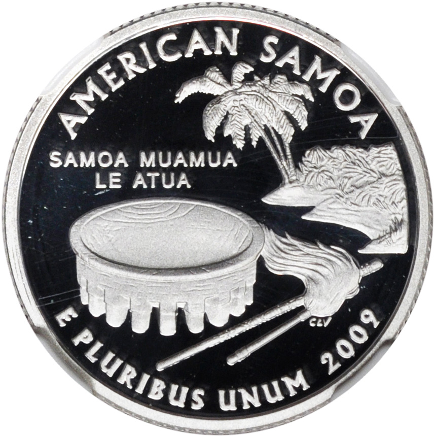 LOW MINTAGE Coin 2009 D American Samoa Territorial Quarter  BU from mint roll 