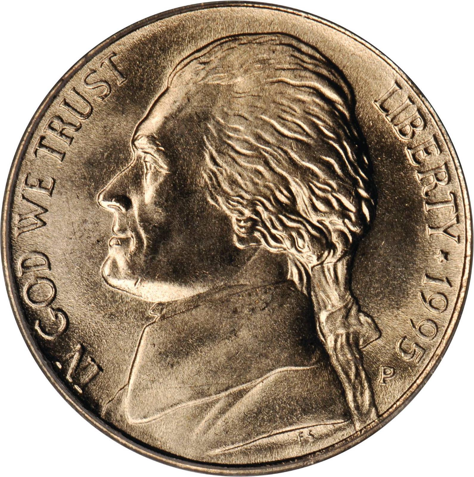 1995 P Jefferson Nickel Sell Auction Modern Coins