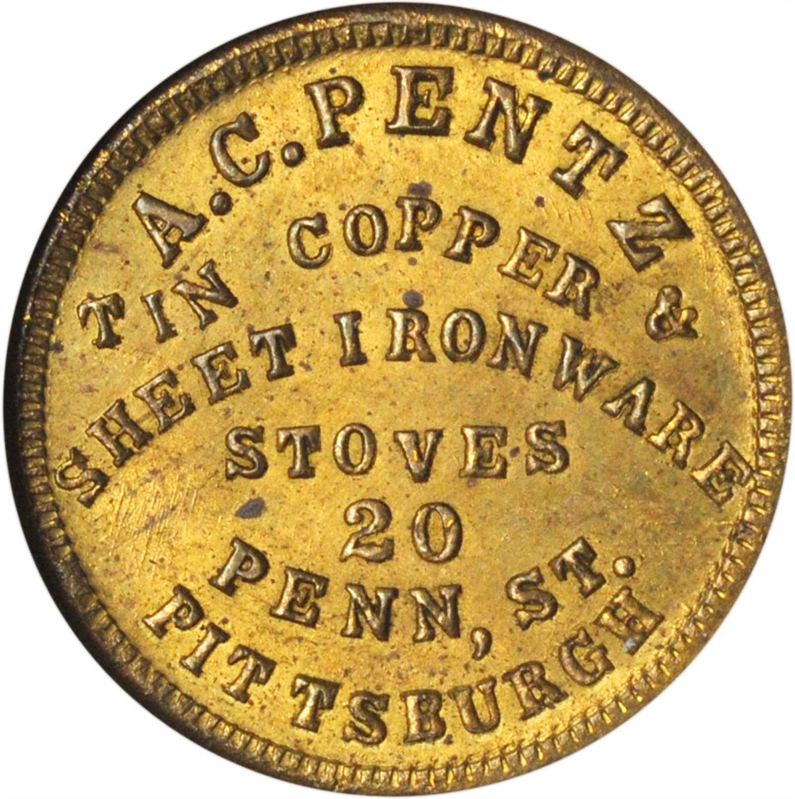1863 Alfred C. Pentz Token | Rare Token Appraisals