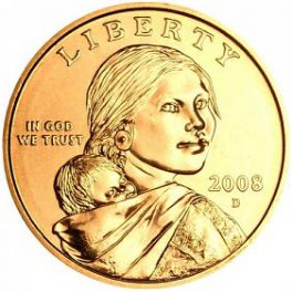 2008 S Sacagawea Gem Proof Dollar ~ With Eagle in Flight Reverse 